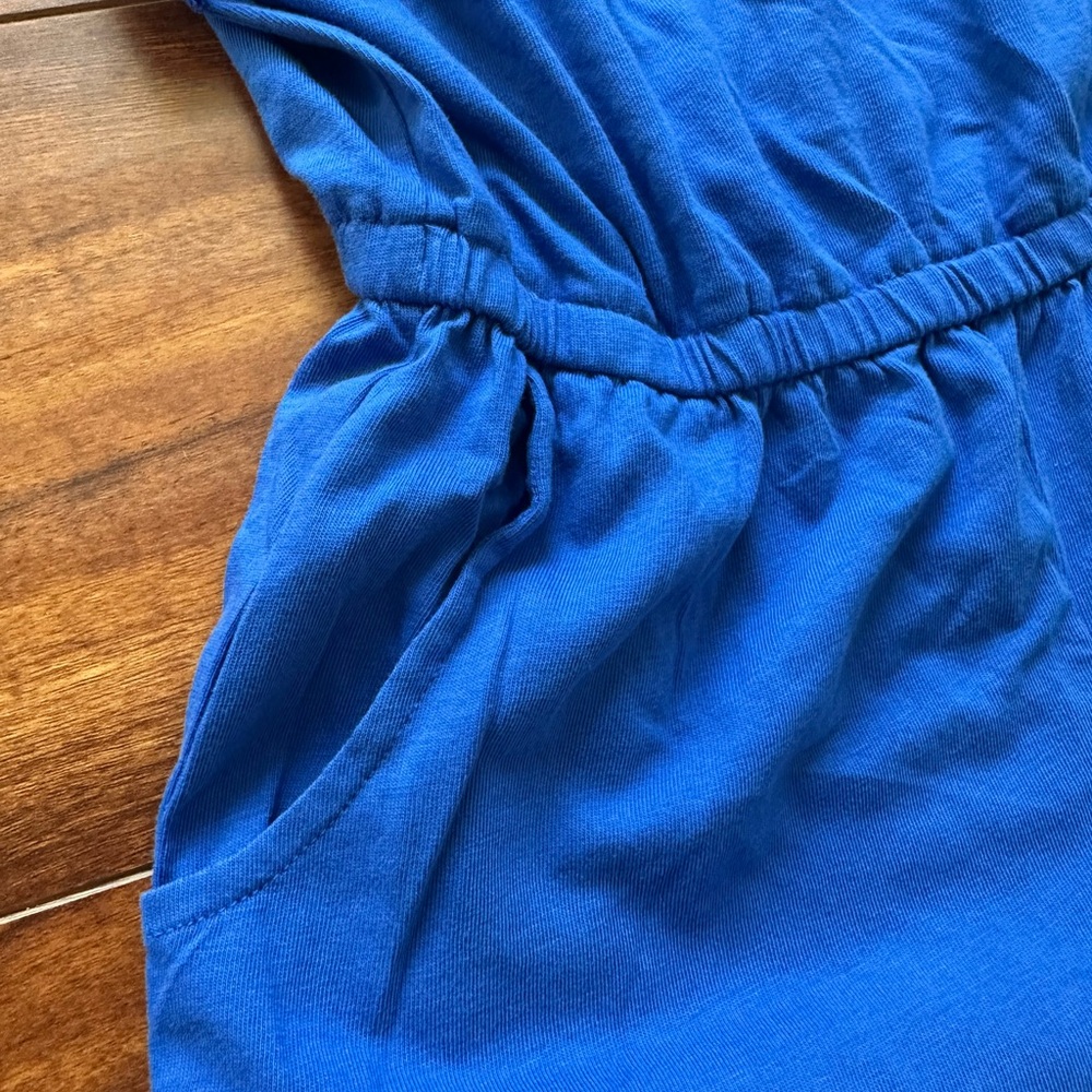 Cat & Jack Bundle White Eyelet Maxi Dress with Blue Ruffle Romper - Picture 7 of 11